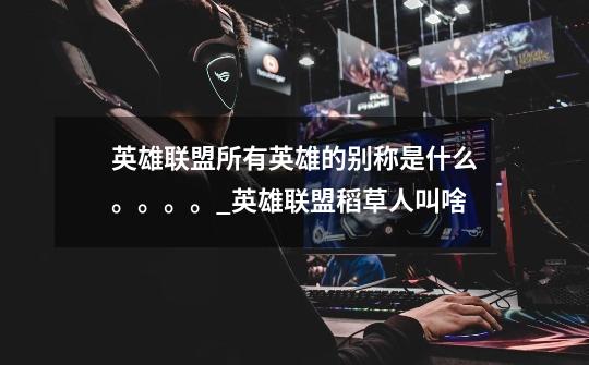 英雄联盟所有英雄的别称是什么。。。。_英雄联盟稻草人叫啥-第1张-游戏信息-龙启网