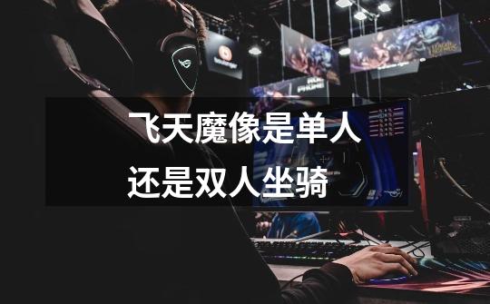 飞天魔像是单人还是双人坐骑-第1张-游戏信息-龙启网
