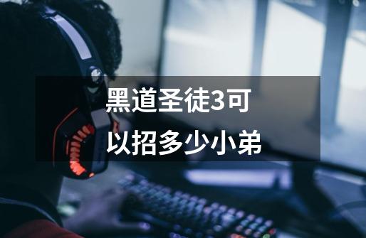 黑道圣徒3可以招多少小弟-第1张-游戏信息-龙启网