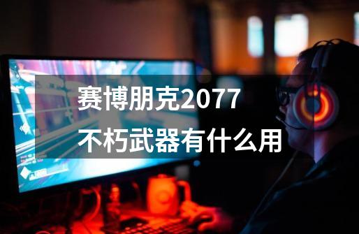 赛博朋克2077不朽武器有什么用-第1张-游戏信息-龙启网