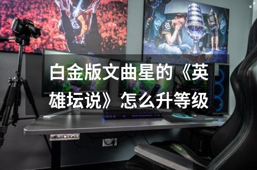 白金版文曲星的《英雄坛说》怎么升等级-第1张-游戏信息-龙启网