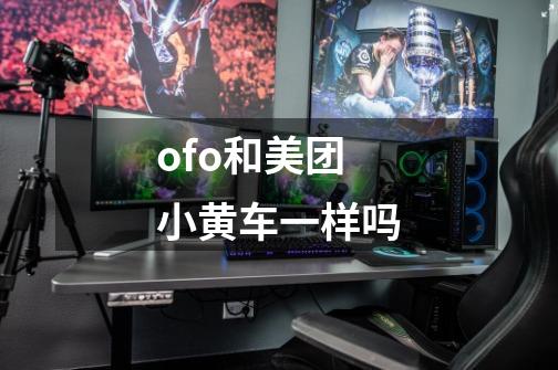 ofo和美团小黄车一样吗-第1张-游戏信息-龙启网