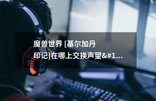 魔兽世界 [基尔加丹印记]在哪上交换声望 声望已经尊敬在沙城交不了了-第1张-游戏信息-龙启网