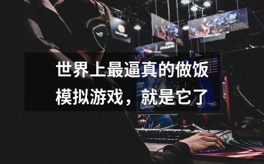 世界上最逼真的做饭模拟游戏,就是它了-第1张-游戏信息-龙启网