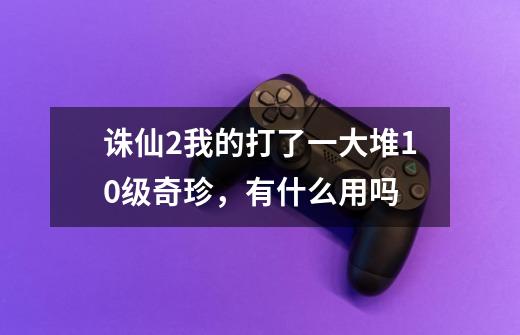 诛仙2我的打了一大堆10级奇珍，有什么用吗-第1张-游戏信息-龙启网