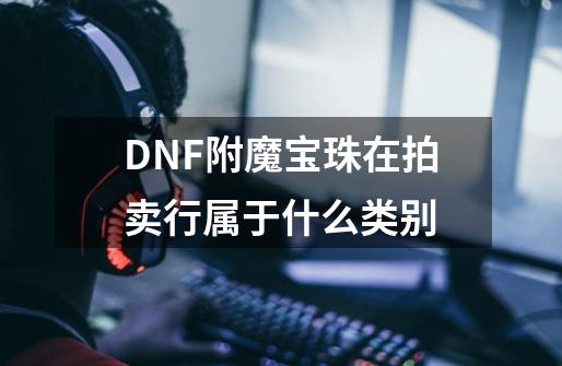DNF附魔宝珠在拍卖行属于什么类别-第1张-游戏信息-龙启网