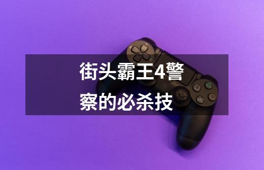 街头霸王4警察的必杀技-第1张-游戏信息-龙启网