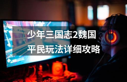少年三国志2魏国平民玩法详细攻略-第1张-游戏信息-龙启网