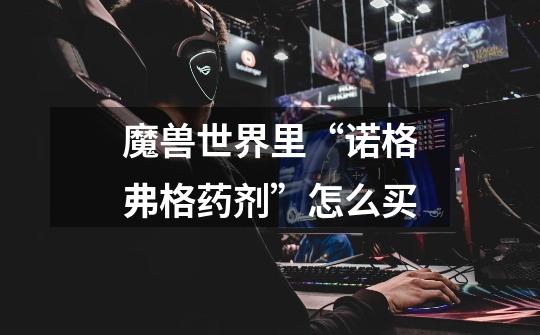 魔兽世界里“诺格弗格药剂”怎么买-第1张-游戏信息-龙启网