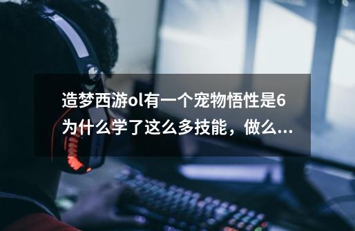 造梦西游ol有一个宠物悟性是6为什么学了这么多技能,做么做才能学这么多技能-第1张-游戏信息-龙启网
