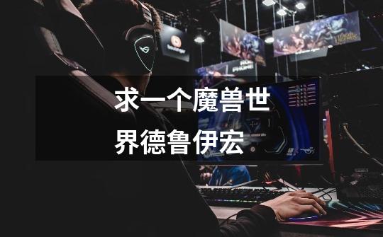 求一个魔兽世界德鲁伊宏-第1张-游戏信息-龙启网