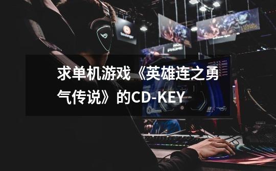 求单机游戏《英雄连之勇气传说》的CD-KEY-第1张-游戏信息-龙启网