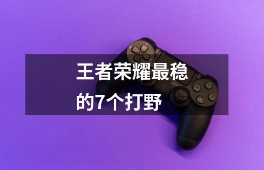 王者荣耀最稳的7个打野-第1张-游戏信息-龙启网