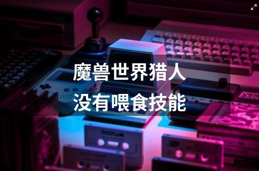 魔兽世界猎人没有喂食技能-第1张-游戏信息-龙启网