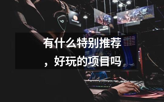 有什么特别推荐，好玩的项目吗-第1张-游戏信息-龙启网