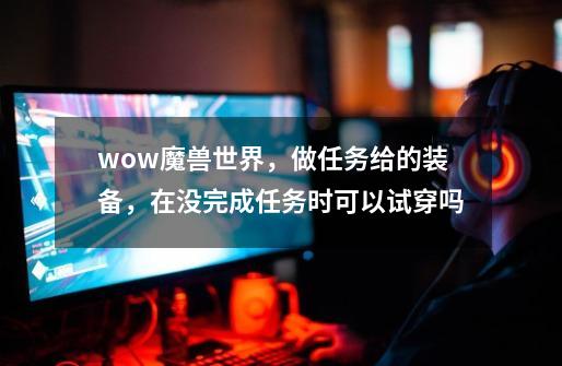 wow魔兽世界，做任务给的装备，在没完成任务时可以试穿吗-第1张-游戏信息-龙启网