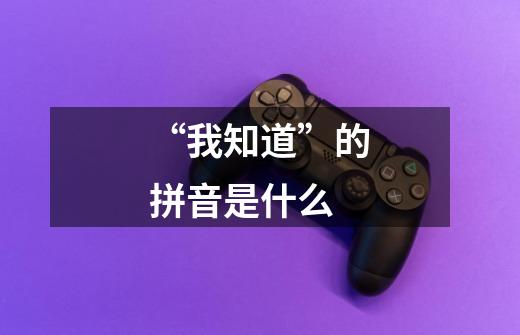 “我知道”的拼音是什么-第1张-游戏信息-龙启网