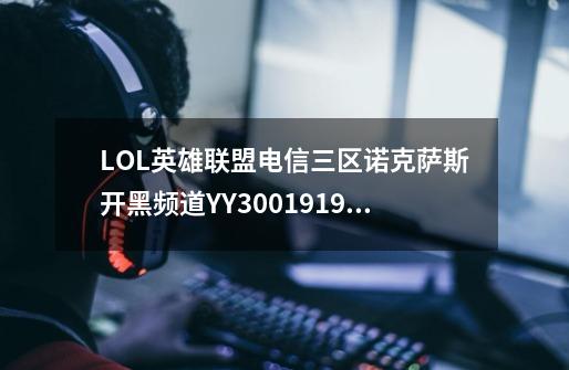 LOL英雄联盟电信三区诺克萨斯开黑频道YY30019194-第1张-游戏信息-龙启网