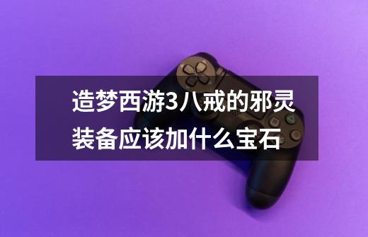 造梦西游3八戒的邪灵装备应该加什么宝石-第1张-游戏信息-龙启网