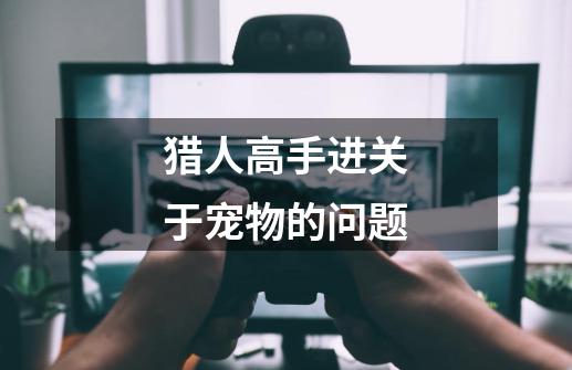 猎人高手进.关于宠物的问题-第1张-游戏信息-龙启网
