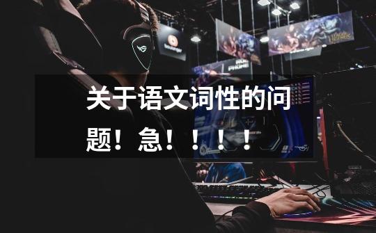 关于语文词性的问题!急!!!!-第1张-游戏信息-龙启网