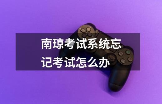 南琼考试系统忘记考试怎么办-第1张-游戏信息-龙启网