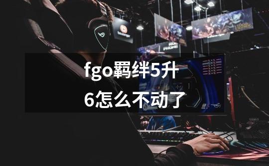 fgo羁绊5升6怎么不动了-第1张-游戏信息-龙启网