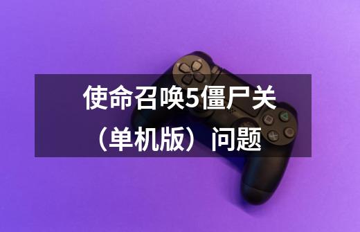 使命召唤5僵尸关(单机版)问题-第1张-游戏信息-龙启网
