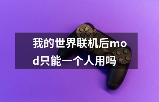 我的世界联机后mod只能一个人用吗-第1张-游戏信息-龙启网