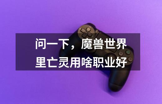 问一下,魔兽世界里亡灵用啥职业好-第1张-游戏信息-龙启网