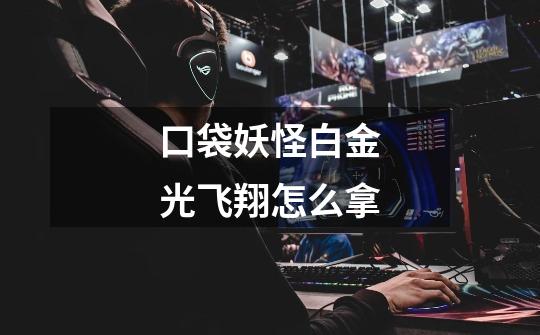 口袋妖怪白金光飞翔怎么拿-第1张-游戏信息-龙启网