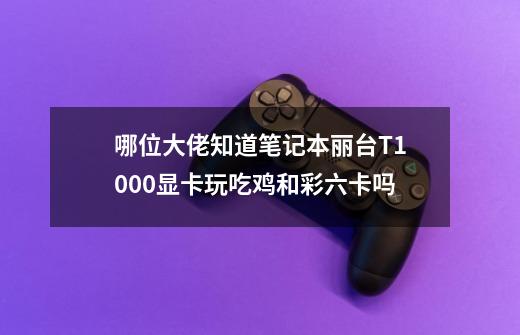 哪位大佬知道笔记本丽台T1000显卡玩吃鸡和彩六卡吗-第1张-游戏信息-龙启网