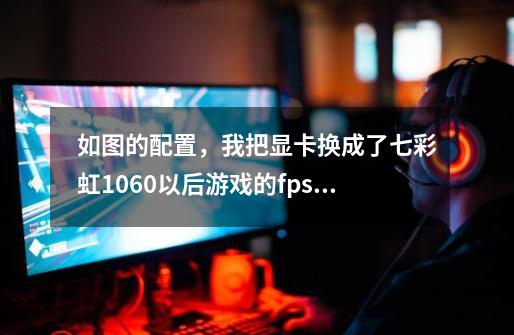 如图的配置,我把显卡换成了七彩虹1060以后游戏的fps只有40左右。系统重做的各个驱动都正常-第1张-游戏信息-龙启网