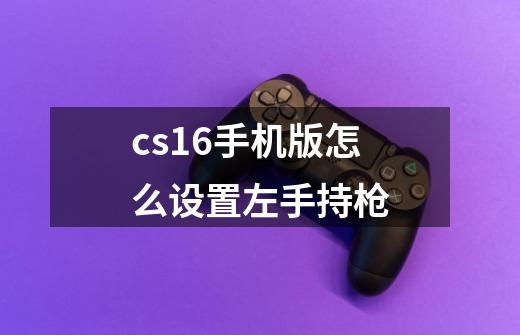 cs16手机版怎么设置左手持枪-第1张-游戏信息-龙启网