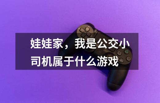 娃娃家,我是公交小司机属于什么游戏-第1张-游戏信息-龙启网