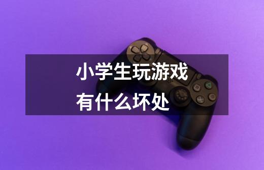 小学生玩游戏有什么坏处-第1张-游戏信息-龙启网