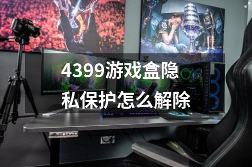 4399游戏盒隐私保护怎么解除-第1张-游戏信息-龙启网