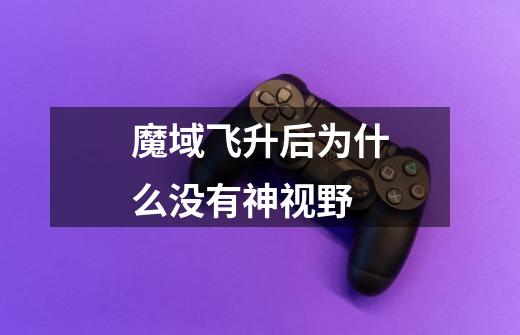 魔域飞升后为什么没有神视野-第1张-游戏信息-龙启网