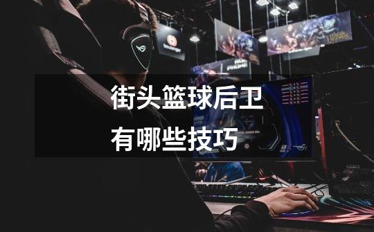 街头篮球后卫有哪些技巧-第1张-游戏信息-龙启网