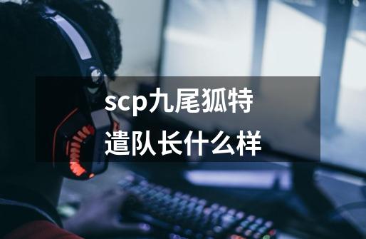 scp九尾狐特遣队长什么样-第1张-游戏信息-龙启网