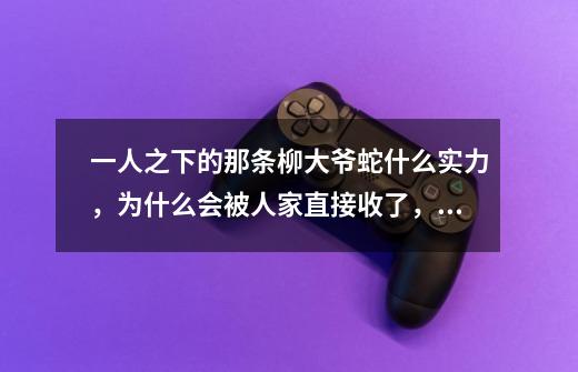 一人之下的那条柳大爷蛇什么实力,为什么会被人家直接收了,如果是真身能不能收-第1张-游戏信息-龙启网