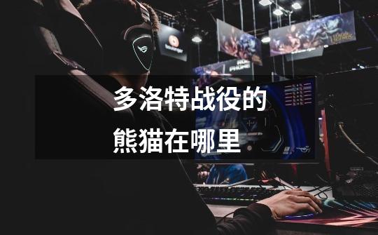 多洛特战役的熊猫在哪里-第1张-游戏信息-龙启网