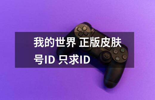 我的世界 正版皮肤号ID 只求ID-第1张-游戏信息-龙启网