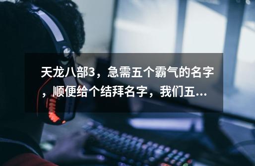 天龙八部3,急需五个霸气的名字,顺便给个结拜名字,我们五人是兄弟-第1张-游戏信息-龙启网