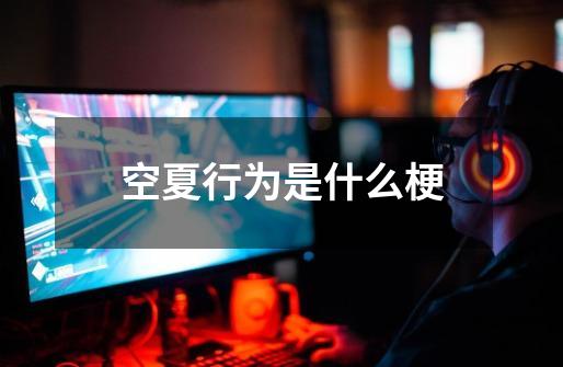 空夏行为是什么梗-第1张-游戏信息-龙启网