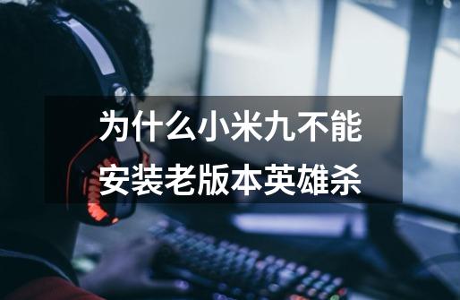 为什么小米九不能安装老版本英雄杀-第1张-游戏信息-龙启网