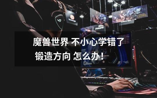 魔兽世界 不小心学错了 锻造方向 怎么办！-第1张-游戏信息-龙启网