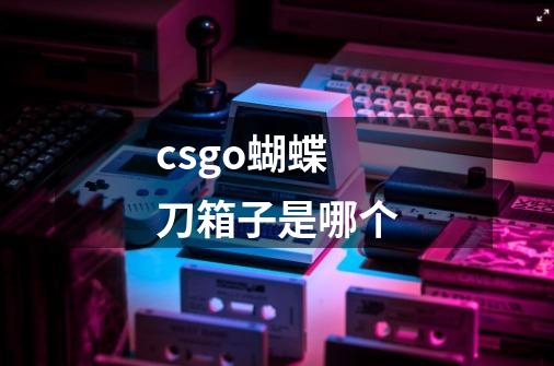 csgo蝴蝶刀箱子是哪个-第1张-游戏信息-龙启网
