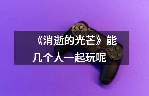 《消逝的光芒》能几个人一起玩呢-第1张-游戏信息-龙启网
