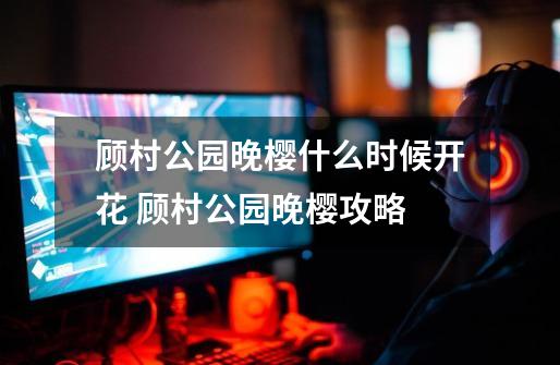 顾村公园晚樱什么时候开花 顾村公园晚樱攻略-第1张-游戏信息-龙启网